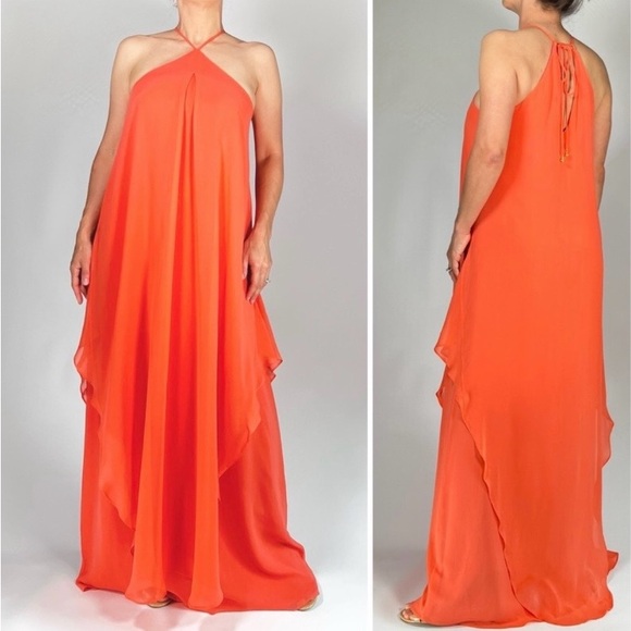 Trina Turk Dresses & Skirts - Trina Turk Chiffon Halter Maxi Dress